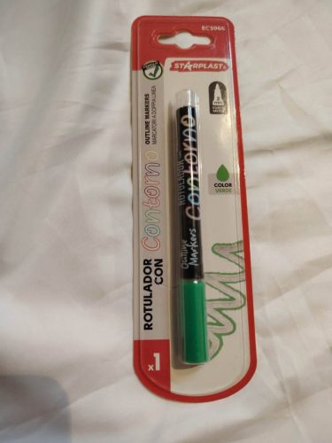 Starplast_márkájú_zöld_színű_kontúrfilctoll
