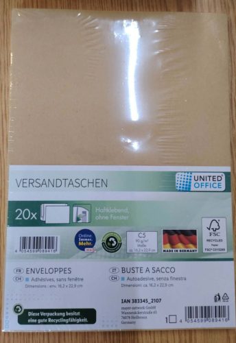 20 db C5 papir boriték