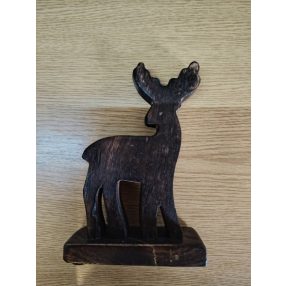 18 cm magas fa szarvas