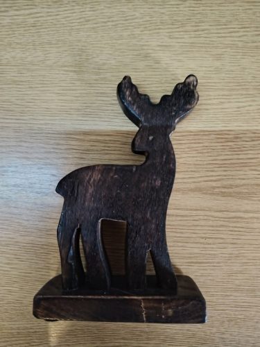 18 cm magas fa szarvas