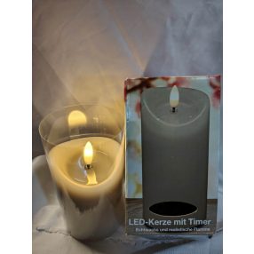 Ledes tömb gyertya, 9 cm magas kb és 8 cm az átmérője