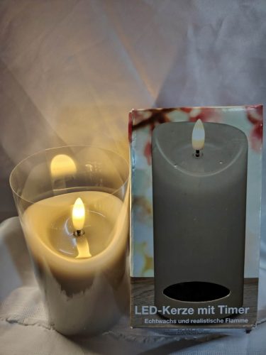 Ledes tömb gyertya, 9 cm magas kb és 8 cm az átmérője