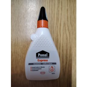   Ponal Express gyorsan száradó, oldószermentes faragasztó látható, amely 5 perc alatt megköt 120 g