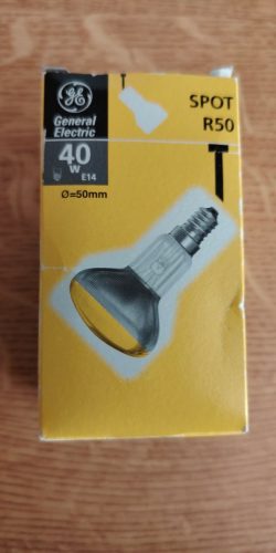 General Electric (GE) 40W-os R50-es típusú, E14-es menetes foglalatú reflektorizzó sárga