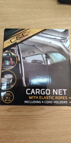 C&C Automotive márkájú, fekete színű csomagrögzítő háló