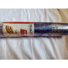   36*500 cm sötétkék arany karácsonyi asztali futó, vagy dekorcsik